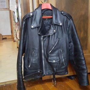 Vintage leather biker jacket